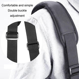 13.3-14 Inch Laptop Shoulder Bag with Messenger Style - Black - Rear View