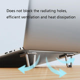 Aluminum Laptop Stand - Heightening Bracket Grey - Low Angle