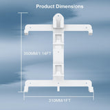 Wall Storage Bracket for Ps5 Vr2 Helmet / Headset / Handle / Remote Control - White - Front View