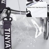 Transparent Pvc Mini Messenger Bag For Women - White - Rear View