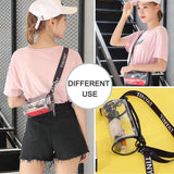 Transparent Pvc Mini Messenger Bag For Women - White - Low Angle