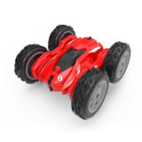 High-speed Double-sided Rc Car for Stunts and Off-road Tumbling - Red - Side View