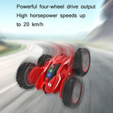 High-speed Double-sided Rc Car for Stunts and Off-road Tumbling - Red - Low Angle