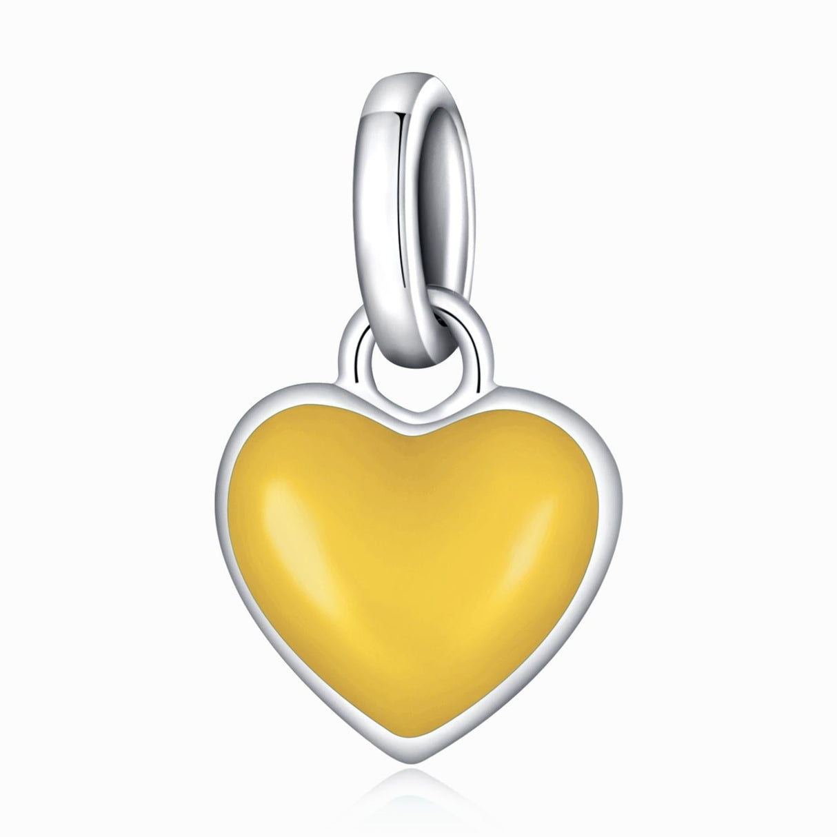 925 Sterling Silver Heart Pendant For Diy Bracelets & Necklaces - Blue