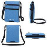 Waterproof Crossbody Cell Phone Pouch For Travel - Dark Blue - Top-Down View