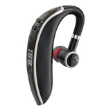 Universal Bluetooth Earphone - Single-ear Rotating Black / White - Front View