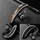 Universal Bluetooth Earphone - Single-ear Rotating Black / White - Side View