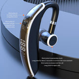 Universal Bluetooth Earphone - Single-ear Rotating Black / White - Low Angle