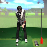Improve Golf Swing with Wedge Trainer - Red - Low Angle