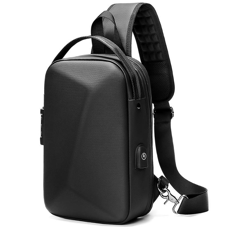 Waterproof Chest Bag Usb Port Lightweight Outdoor Shoulder Messenger Bag