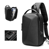 Waterproof Chest Bag Usb Port Lightweight Outdoor Shoulder Messenger Bag - Side View