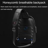 Waterproof Chest Bag Usb Port Lightweight Outdoor Shoulder Messenger Bag