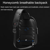 Waterproof Chest Bag Usb Port Lightweight Outdoor Shoulder Messenger Bag - Extra Image