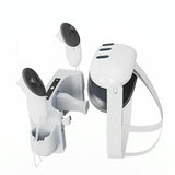Gray Wall Mount for Meta Quest 3 Vr Helmet Charging - 45-Degree Angle