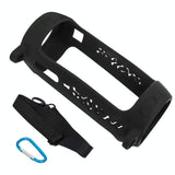 Shockproof Silicone Protective Case for Jbl Pulse4 with Carabiner & Lanyard - Black - Extra Image