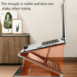 Portable Laptop Stand - Adjustable Height Foldable Heat Dissipation - Elegant Black - Top-Down View