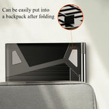 Portable Laptop Stand - Adjustable Height Foldable Heat Dissipation - Elegant Black - Rear View