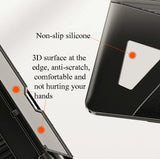 Portable Laptop Stand - Adjustable Height Foldable Heat Dissipation - Elegant Black - Close-Up Angle