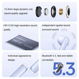 Wireless Bluetooth Earphones with Noise Reduction for Calls and Music - Semi-in-ear Design - White - Extra Image