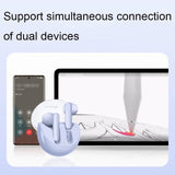 Wireless Bluetooth Earphones with Noise Reduction for Calls and Music - Semi-in-ear Design - White - Extra Image