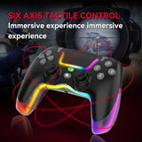 Wireless Bluetooth Grip for Ps4 with Dazzling Colour Light - Black