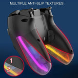 Wireless Bluetooth Grip for Ps4 with Dazzling Colour Light - Black - Extra Image