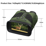 3 Ips Screen Digital Night Vision Binoculars with 3 Display - Black - Side View
