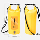 5L Waterproof Drifting Stream Bag Foldable Storage Bucket - Yellow - Top-Down View