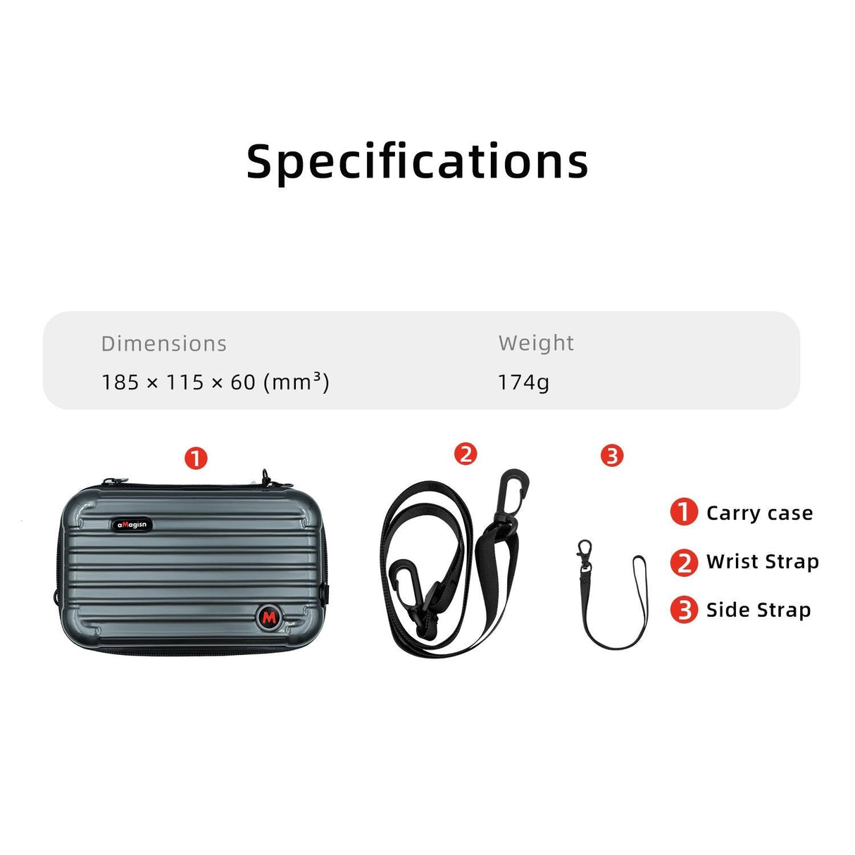 Small Organizer Bag for Sports Camera Accessories - Deep Gray