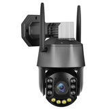 Wireless Wifi Laser Camera With Two-Way Voice & Mobile Monitoring - 5Mp Black - Front View