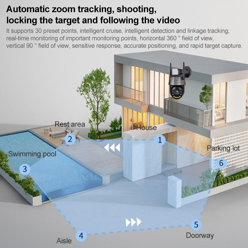 Wireless Wifi Laser Camera With Two-Way Voice & Mobile Monitoring - 5Mp Black