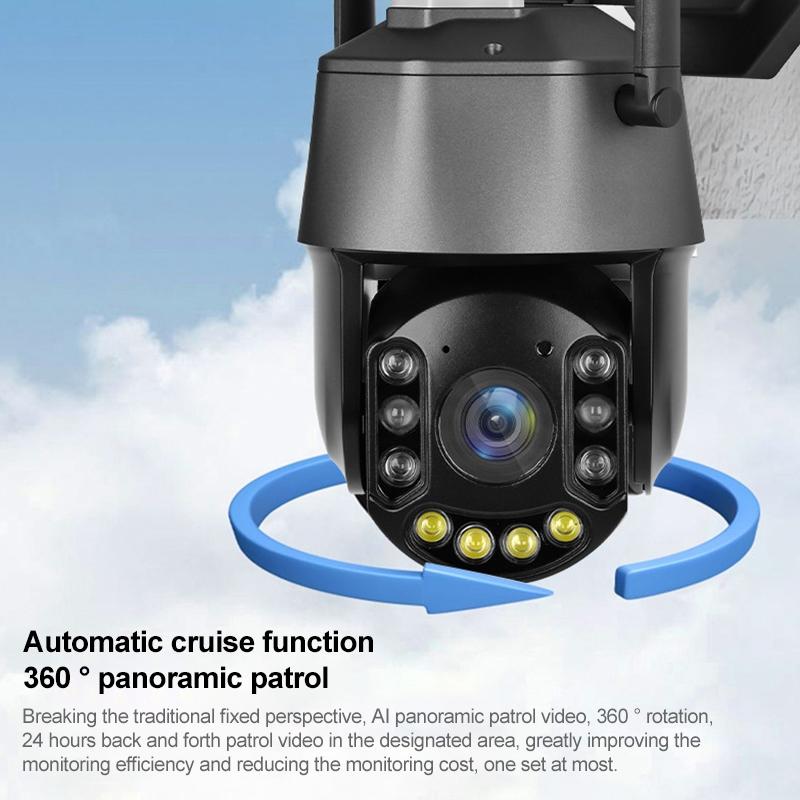 Wireless Wifi Laser Camera With Two-Way Voice & Mobile Monitoring - 5Mp Black
