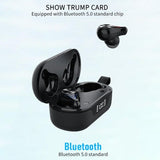Waterproof T8 Wireless Bluetooth Earbuds with Led Display - Black - Extra Image
