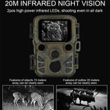 Outdoor Night Vision Hunting Camera with 4k Hd and Infrared Induction Camouflage Design - 45-Degree Angle