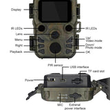Outdoor Night Vision Hunting Camera with 4k Hd and Infrared Induction Camouflage Design - Close-Up Angle