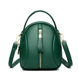 Multi Compartment Shoulder Bag For Women - Red - Front View