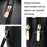 Multi Compartment Shoulder Bag For Women - Red - 45-Degree Angle