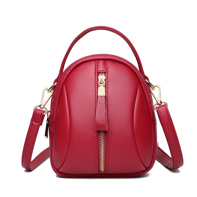 Multi Compartment Shoulder Bag For Women - Red