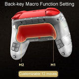 Wireless Dual Vibration Gamepad for Ps3 / Ps4 with Rgb Lights - Red - Top-Down View