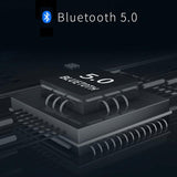 Mini Invisible Tws Bluetooth 5.0 Earphones with Charging Box & Mic - Black - Close-Up Angle