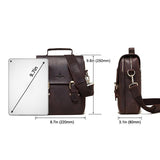 Brown Leather Crossbody Backpack For Men - 45-Degree Angle