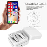 Mini Touch Control Wireless Earbuds with Charger Box - Hifi Bluetooth Tws - Black - Top-Down View