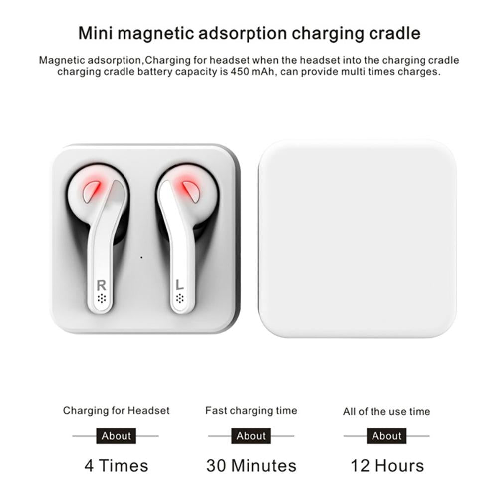 Mini Touch Control Wireless Earbuds with Charger Box - Hifi Bluetooth Tws - Black