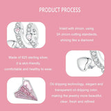 925 Sterling Silver Paper Airplane Love Letter Pendant - 45-Degree Angle