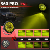 55W 6000Lm / 6000K Off - Road Vehicle Round Work Light - White - Extra Image