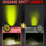55W 6000Lm / 6000K Off - Road Vehicle Round Work Light - White - Extra Image