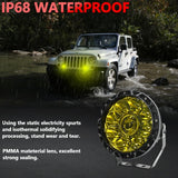 55W 6000Lm / 6000K Off - Road Vehicle Round Work Light - White - Extra Image