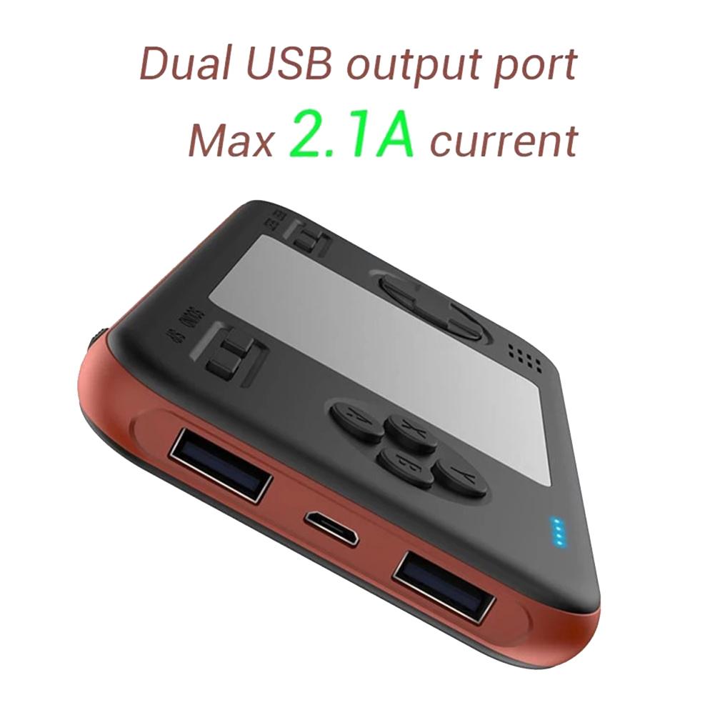 Portable Game Console With 8000Mah Battery And Colour Screen - Black Orange