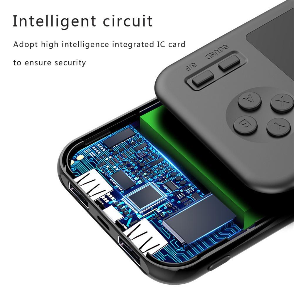 Portable Game Console With 8000Mah Battery And Colour Screen - Black Orange