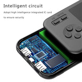 Portable Game Console With 8000Mah Battery And Colour Screen - Black Orange - Rear View